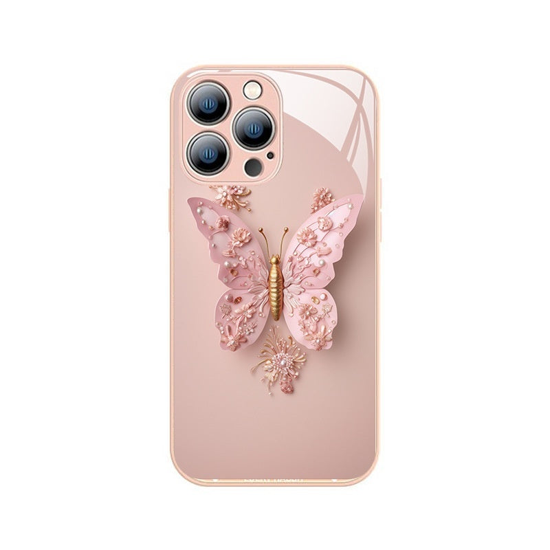 Fairy Butterfly Glass iPhone Case