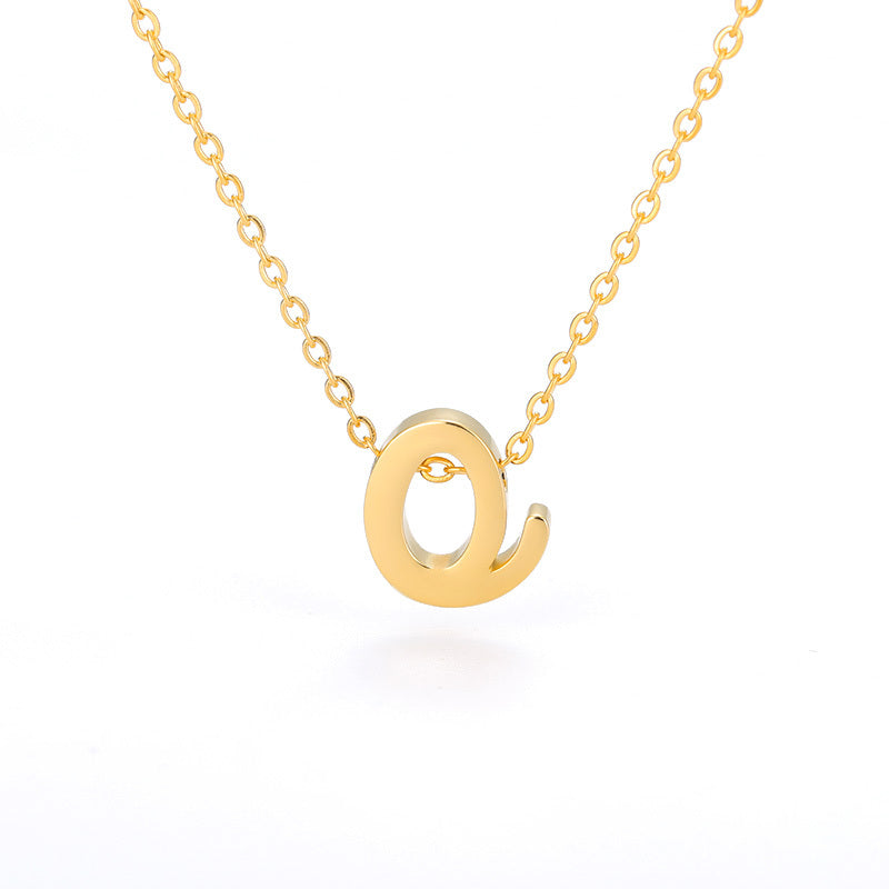 Small Letter Hollow Stainless Necklace