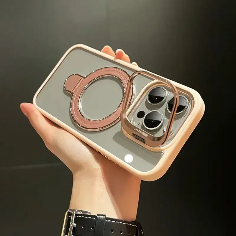 lens-bracket-transparent-u1-magnetic-suction-iphone-case - Viexta