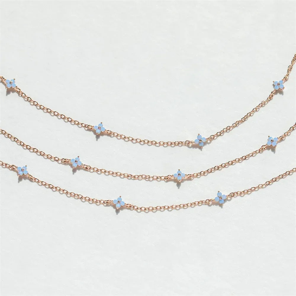 blue-flower-necklace - Viexta
