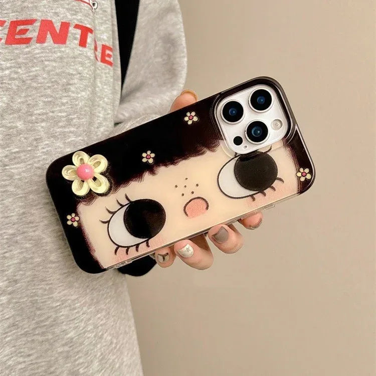 Cute Cartoon Adorable Eyes iPhone Case - Viexta