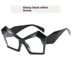 Cat's Eye Polygon Large Rim Sunglasses - Viexta