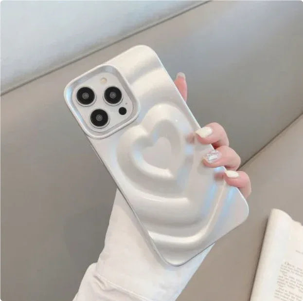 Love Wave Pattern Pleated Protective iPhone case - Viexta