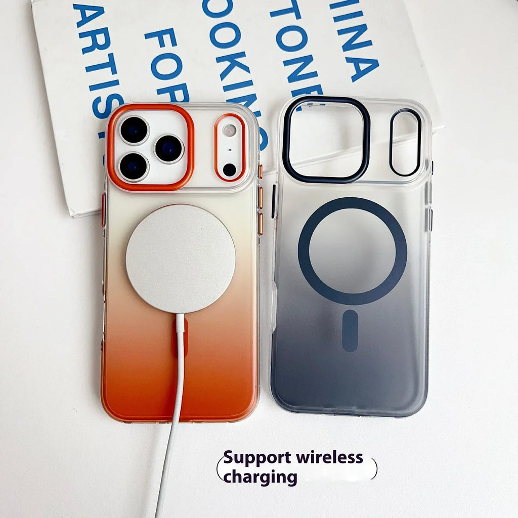 Laser Gradient Magnetic Aurora Frosted iPhone Protective Case - Viexta