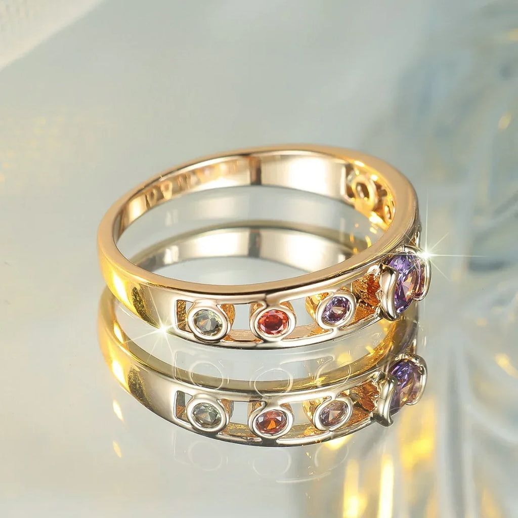 champagne-gold-crystals-ring - Viexta