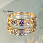 champagne-gold-crystals-ring - Viexta