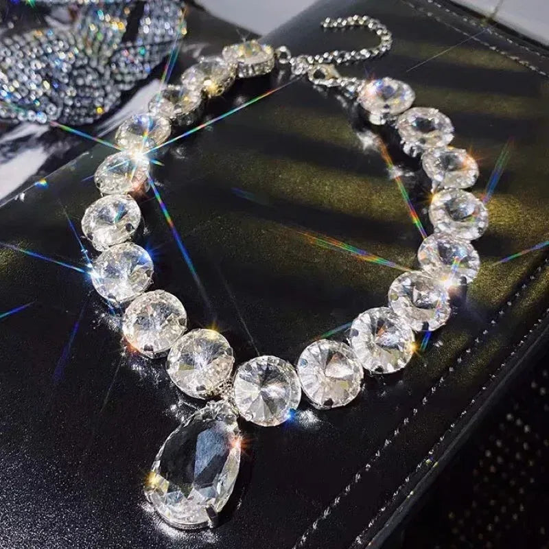 Crystal Clavicle Choker Neckpiece - Viexta