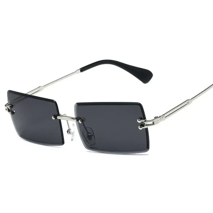 Rimless Rectangle Sunglasses - Viexta