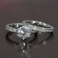 Layered Inlaid Zircon Ring - Viexta