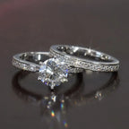 Layered Inlaid Zircon Ring - Viexta