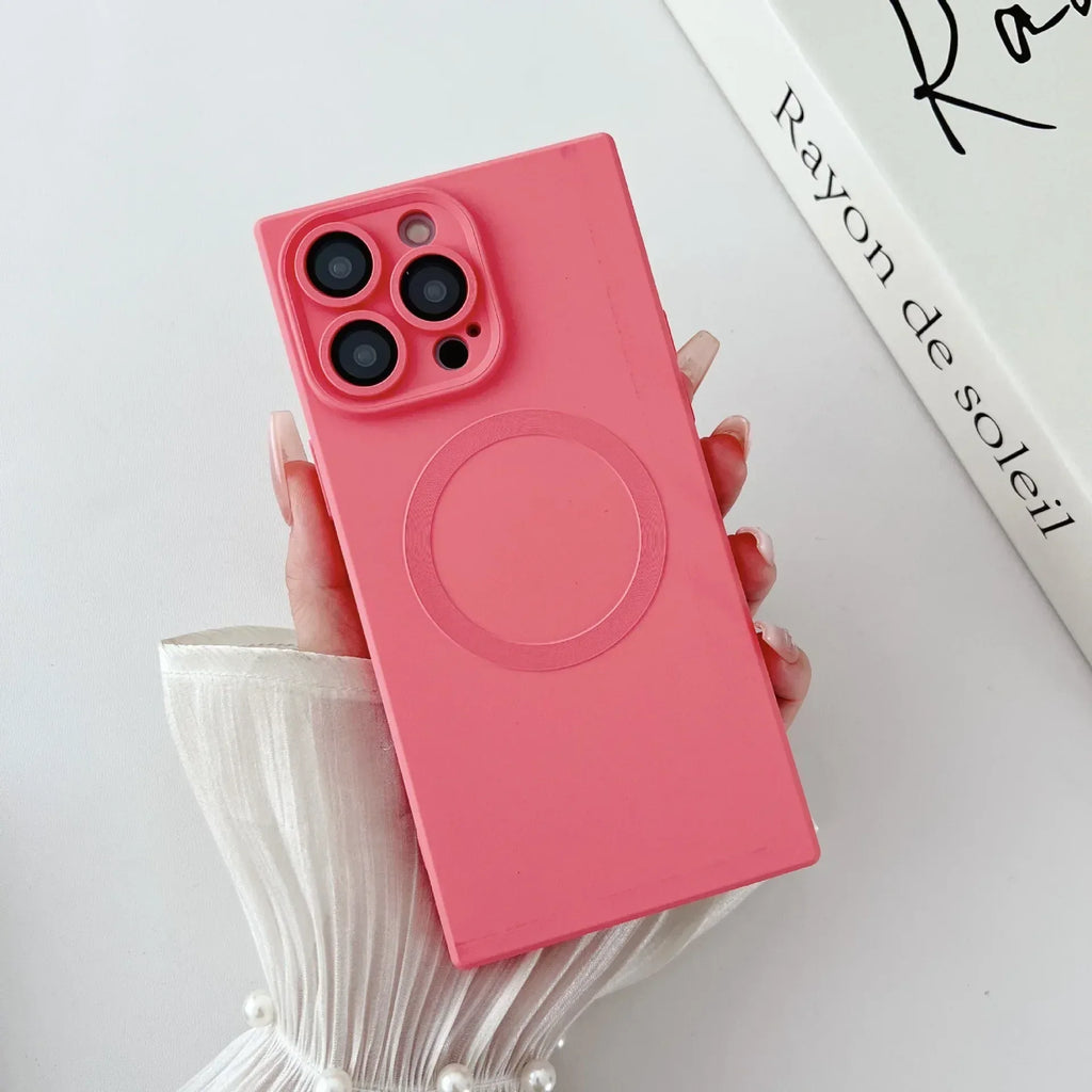 solid-color-square-magnetic-iphone-case - Viexta