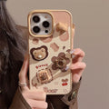 3D Cookie Bear iPhone Case In Leather Style - Viexta