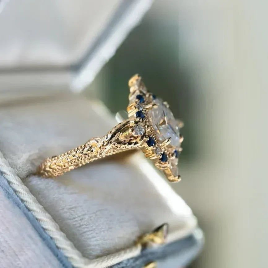 Minority Ring Gold-plated Inlaid Ring - Viexta