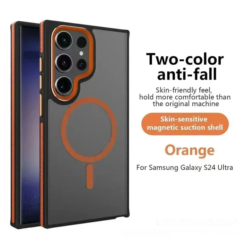 Dual-tone Soft-touch Magnetic Samsung Case - Viexta