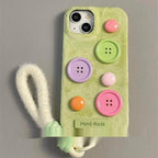 Velvet Colorful Buttons iPhone Cases