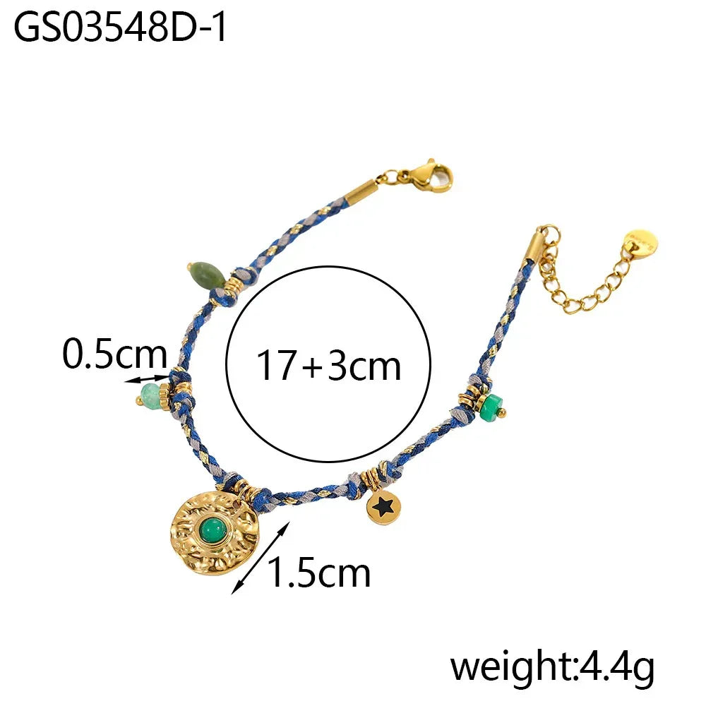 Color Braid Rope Pendant High-grade Bracelet - Viexta