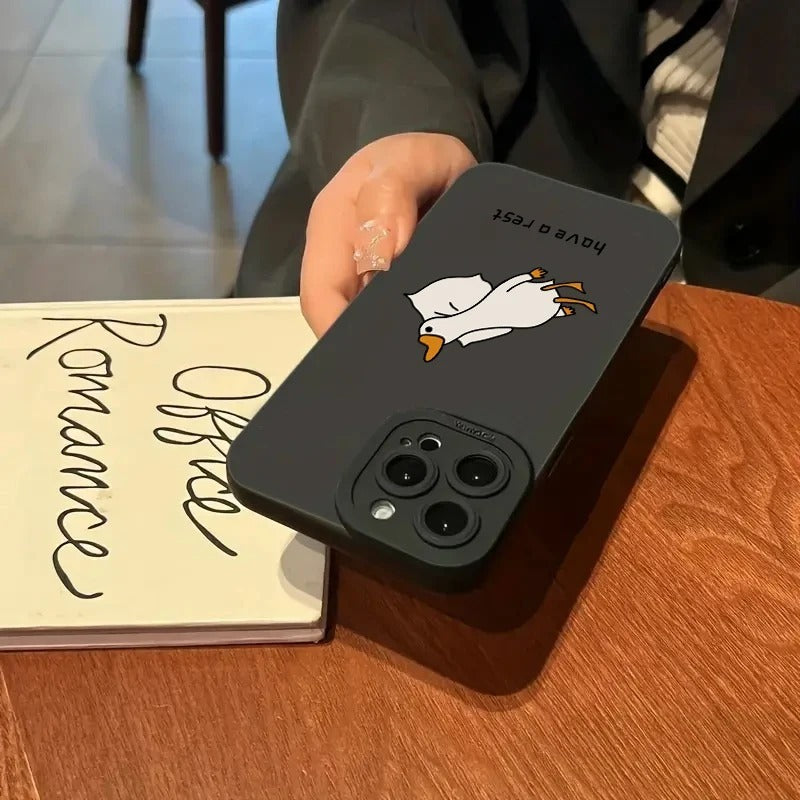 Creative Cute Cartoon Duck Silicone iPhone Case