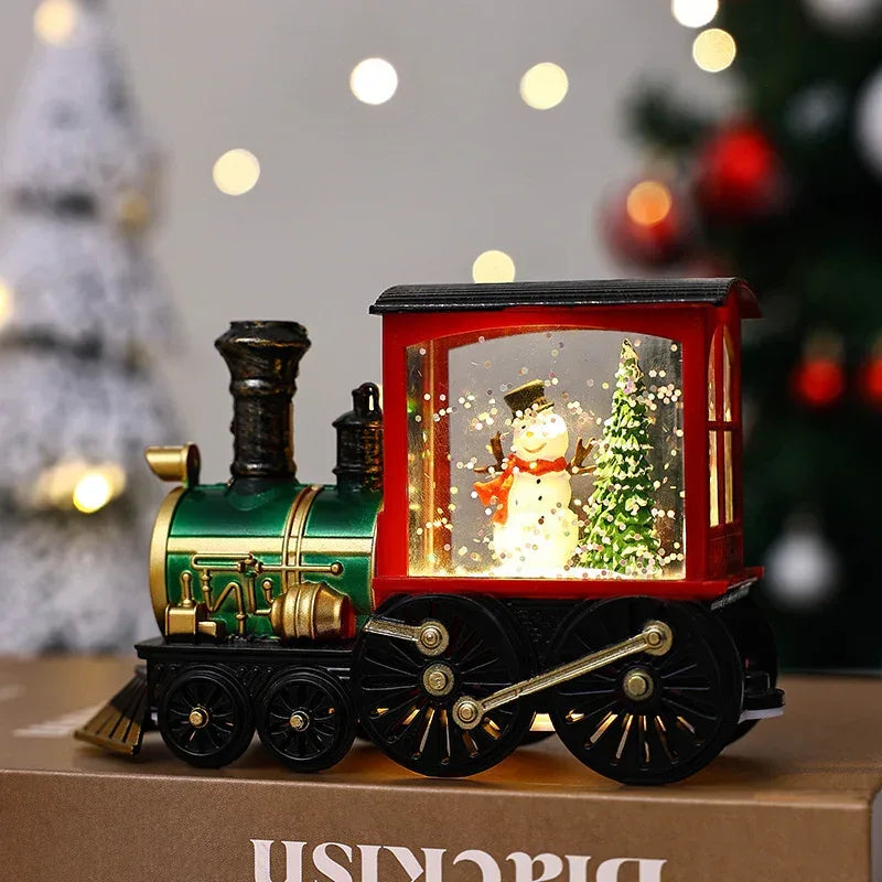 Christmas Gift Train Decoration Small Night Lamp - Viexta