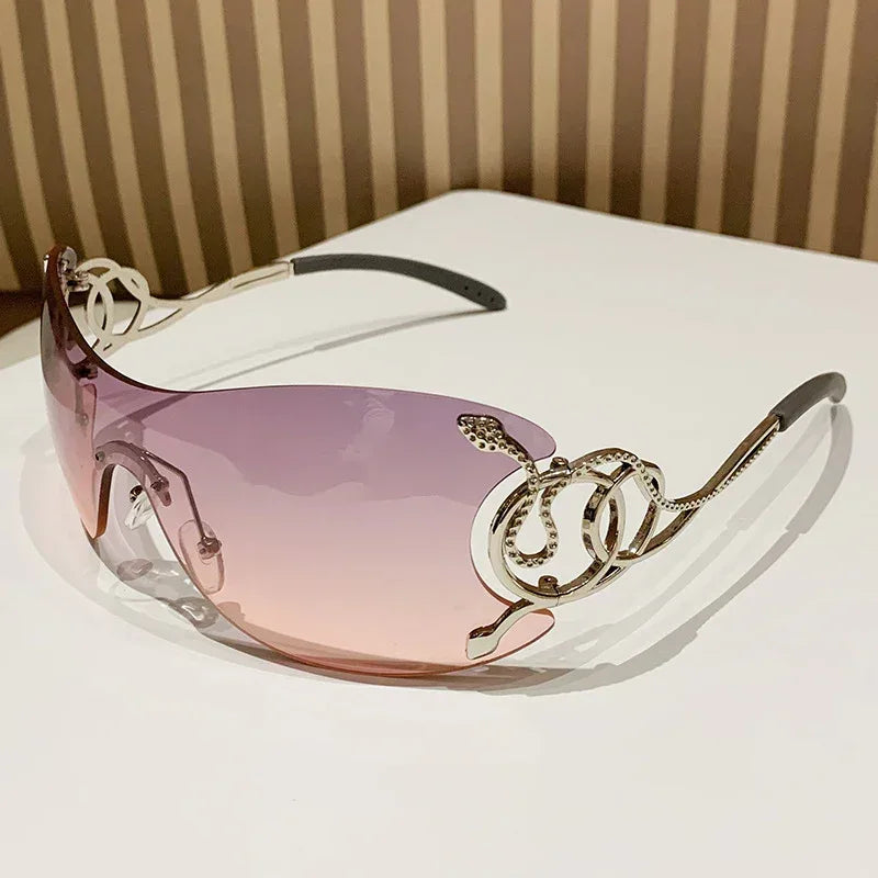 Lingsnake Metal Frameless Lux Sunglasses - Viexta