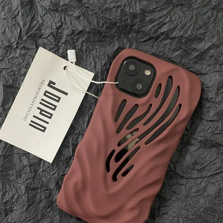 Titanium Gray Wind Hollowed iPhone Cases - Viexta
