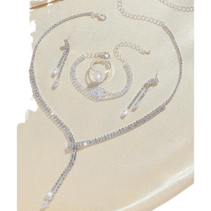 necklace-earring-bracelet-four-piece-set - Viexta