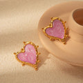 Sweet Magic Purple Stainless Steel Ear Studs - Viexta