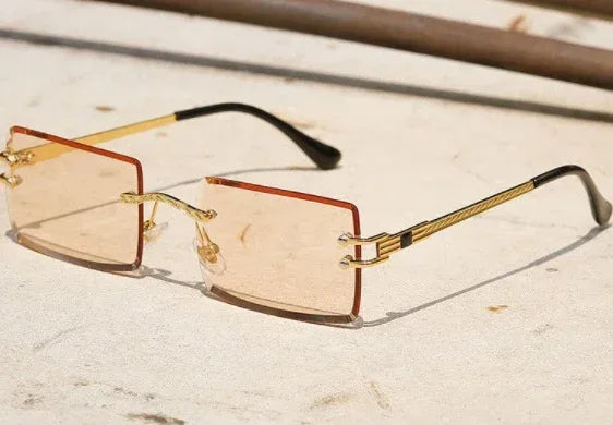 Crystal Faceted Small Square Sunglasses - Viexta