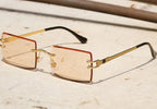 Crystal Faceted Small Square Sunglasses - Viexta