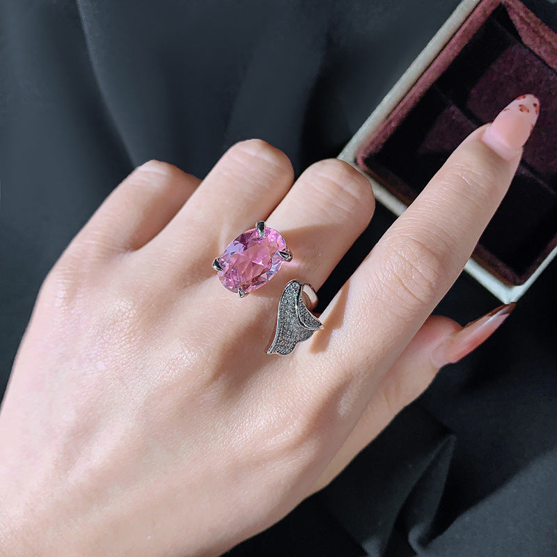 Tan Sang Blue Water Drop Pear Ring