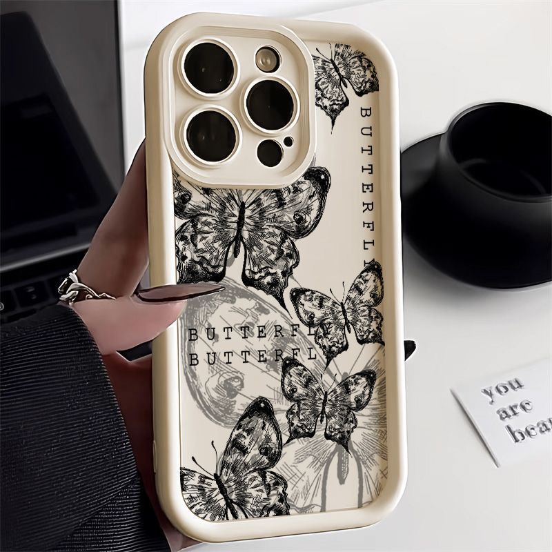 Butterfly Print Drop-resistant iPhone Case