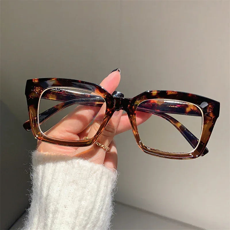 Square Frame Street Korean Version Trendy Flat Glasses - Viexta
