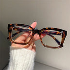 Square Frame Street Korean Version Trendy Flat Glasses - Viexta