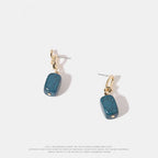 Synthetic Stone Silver Pin Eardrops - Viexta