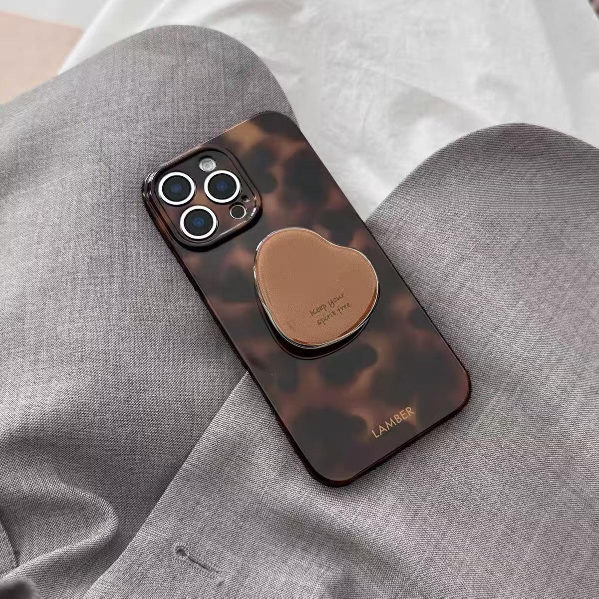 Brown Leopard Print Casual iPhone Case - Viexta
