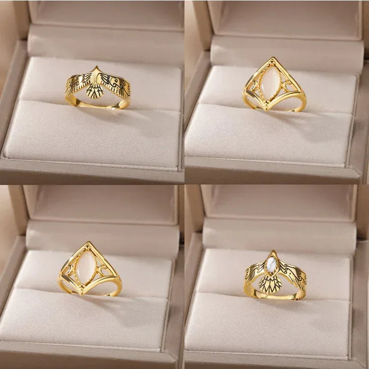 inlaid-zircon-blackened-eagle-ring - Viexta