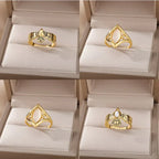 inlaid-zircon-blackened-eagle-ring - Viexta