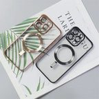 Electroplating CD Pattern Magnetic Suction Lens Protector iPhone case - Viexta