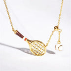 Tennis Racket Pendant Necklace - Viexta