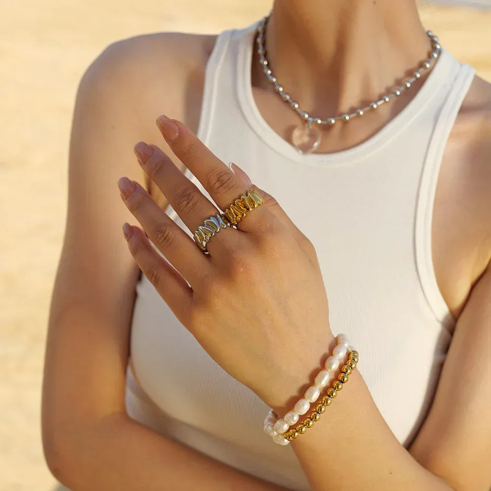 Stainless Steel Design Necklace - Viexta