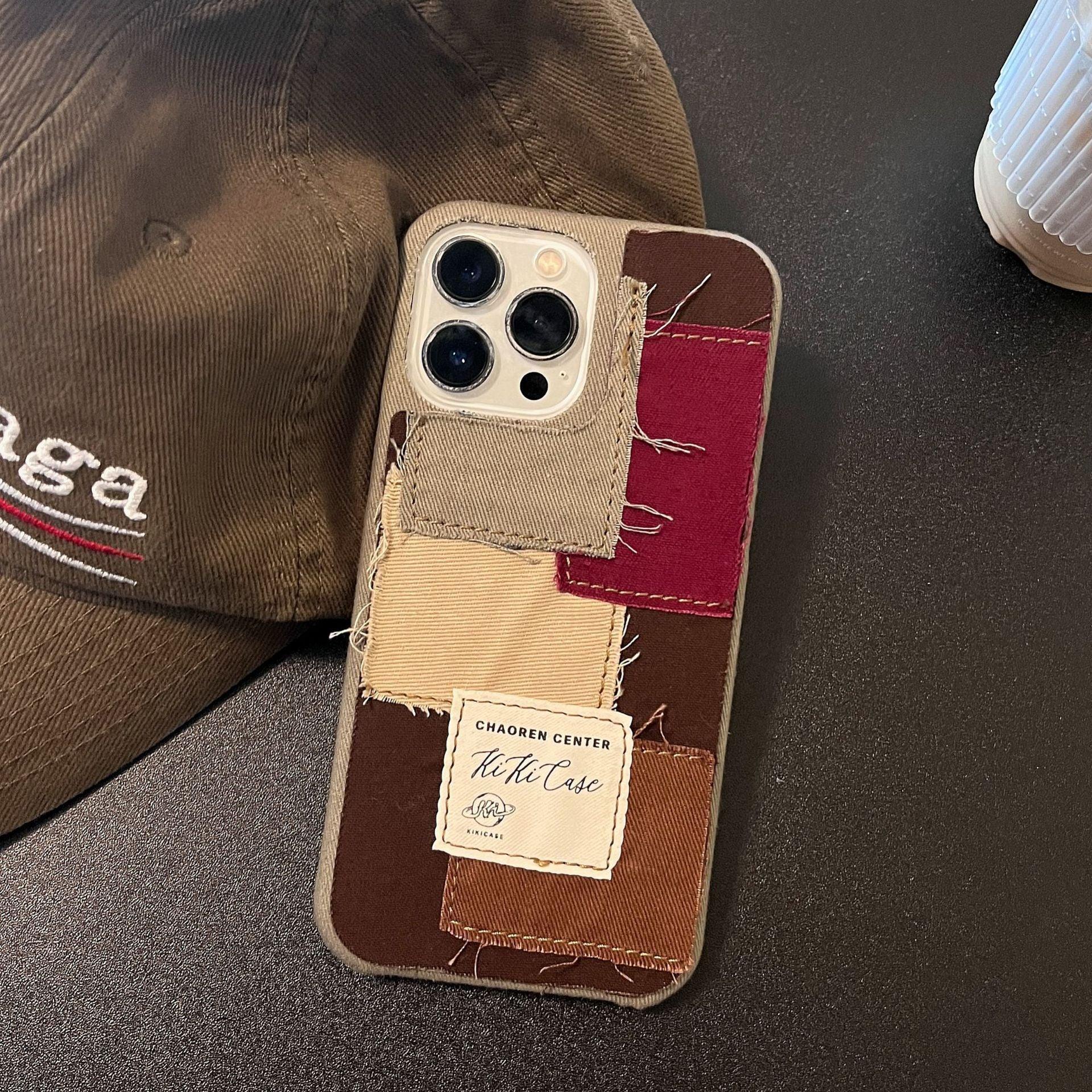 Denim Canvas Stitching iPhone Case - Viexta