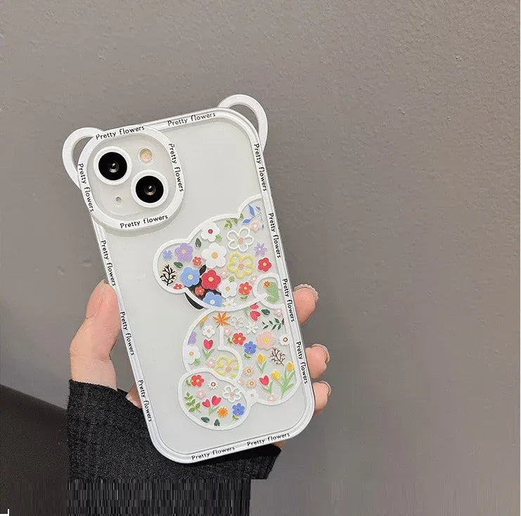 Sitting Bear Mobile iPhone Soft Case With Lanyard - Viexta