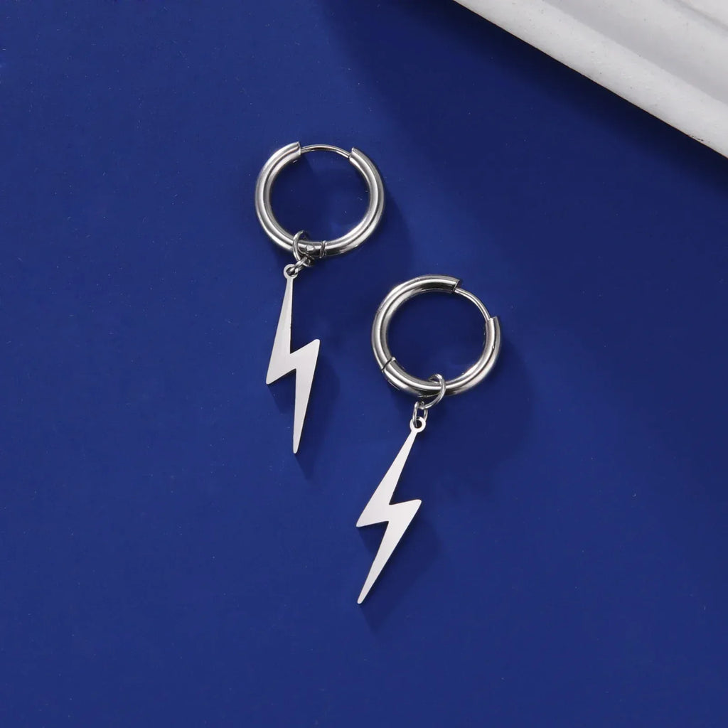 Wild Stainless Steel Lightning Earrings - Viexta