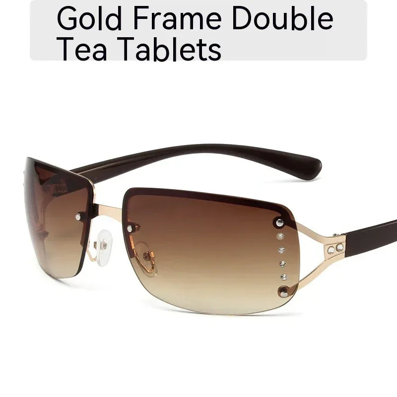 UV-proof Large Frame Diamond Sunglasses - Viexta