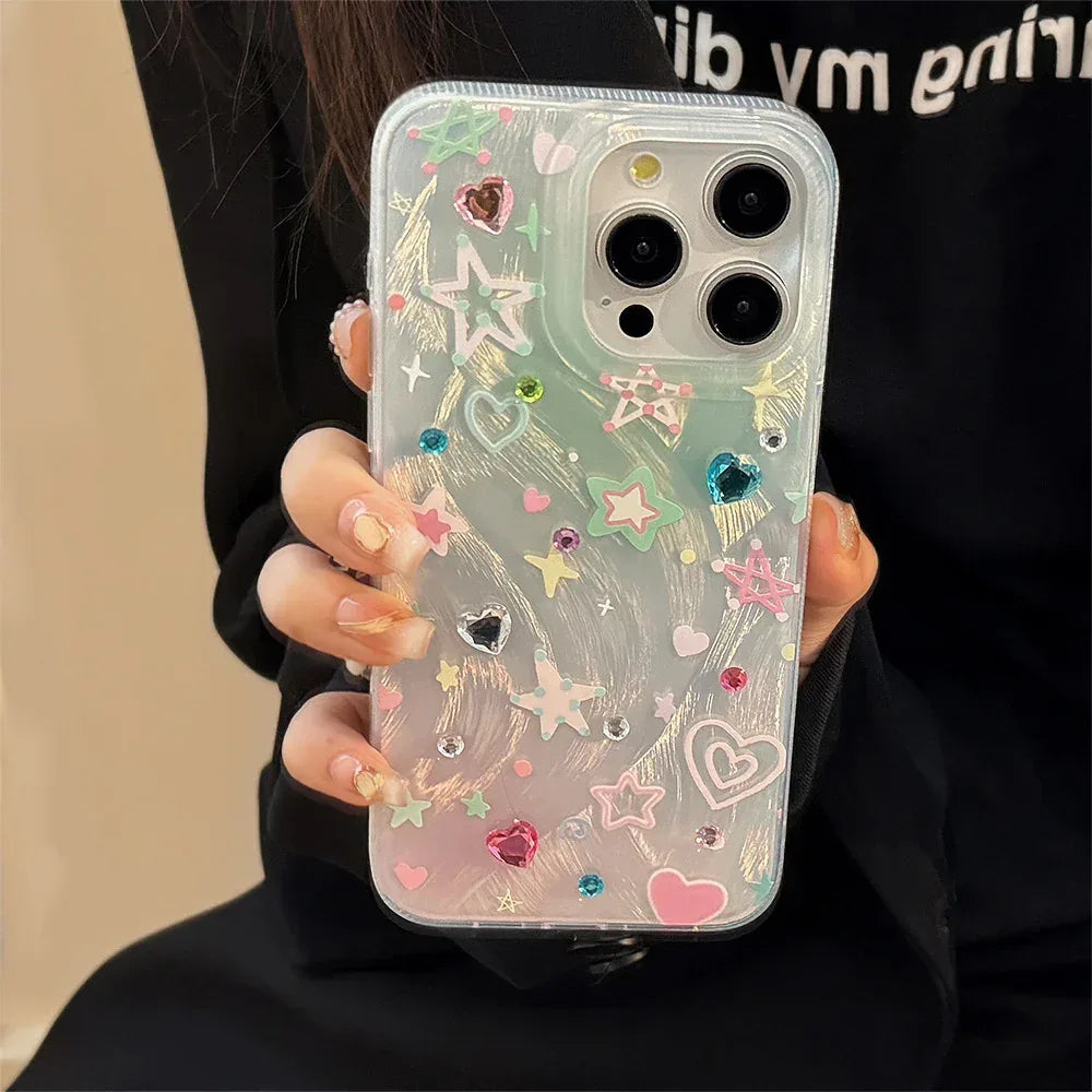 colorful-star-dopamine-chain-phone-case - Viexta