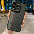 Carbon Fiber Magnetic Lens Bracket iPhone Case - Viexta