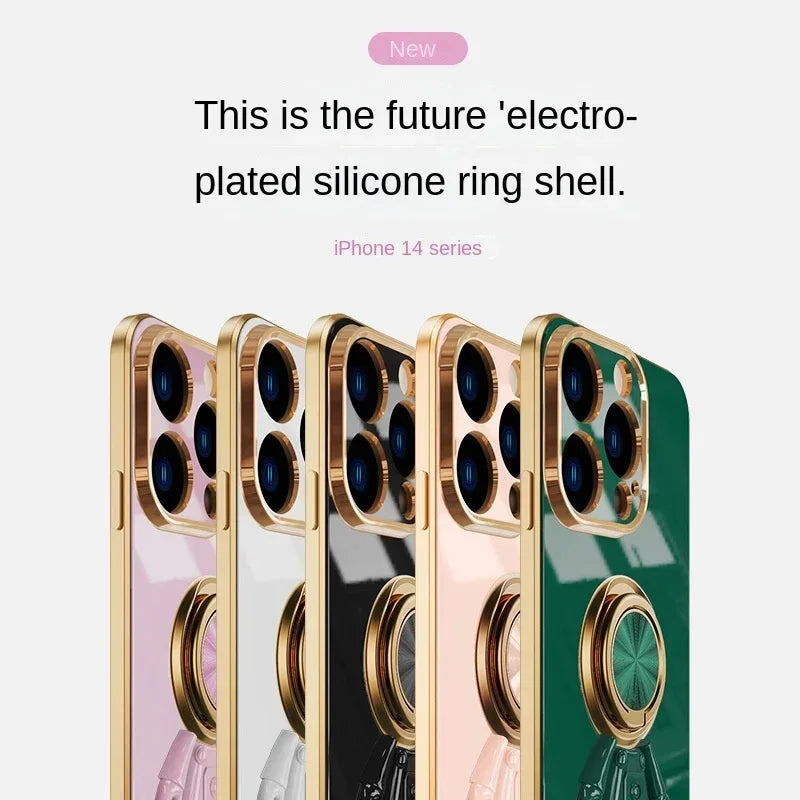 magnetic-electroplating-ring-shell-iphone-case - Viexta