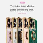 magnetic-electroplating-ring-shell-iphone-case - Viexta