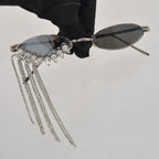 Glamorous Rhinestone-tasseled Sunglasses - Viexta