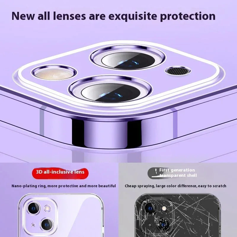 Transparent Glass Fine Hole Drop-resistant iPhone Case - Viexta