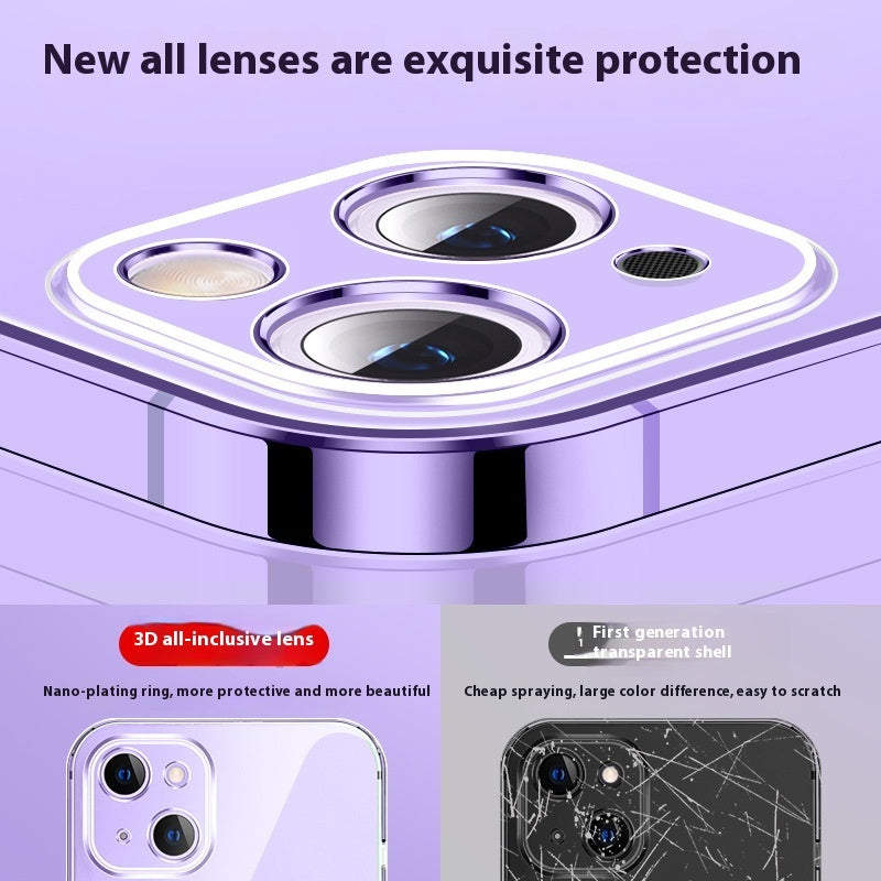 Transparent Glass Fine Hole Drop-resistant iPhone Case